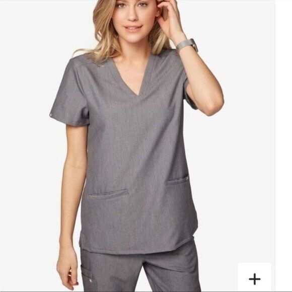 ✨Figs Casma Three-Pocket Scrub Sz XXL Top™ Graphite Grey✨ - Picture 3 of 13